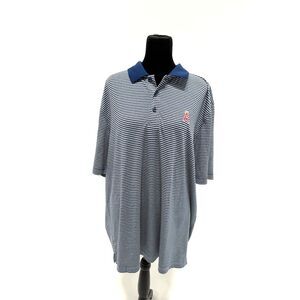 Cutter & Buck 	Angels MLB Navy striped polo shirt